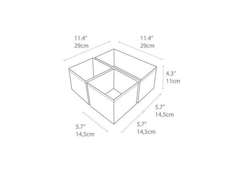 Bigso Box Skuffeinnsats BIGSO 3 deler beige (3) (6942S0201)