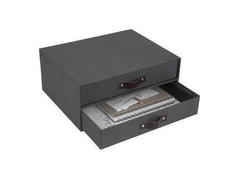 Bigso Box Skuffekabinett BIGSO Birger A4 2 sk.sort (9431C6849LEA648)