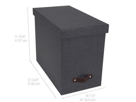 Bigso Box Hjemmearkiv BIGSO Johan m/8 mapper sort (9441C6849LEA648)