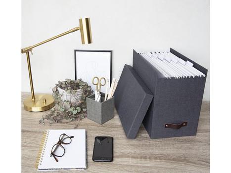 Bigso Box Hjemmearkiv BIGSO Johan m/8 mapper sort (9441C6849LEA648)