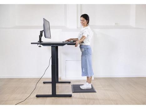 KENSON elektrisk understell - sort Heves og senkes. Passer til de fleste rektangulære bordplater,  enkel montering (KAS013031BL)