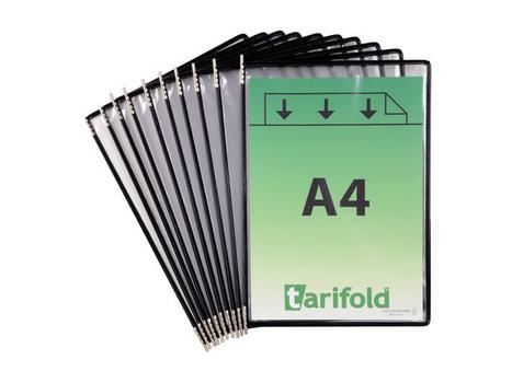 TARIFOLD Lomme TARIFOLD A4 PP sort (10) (114057)