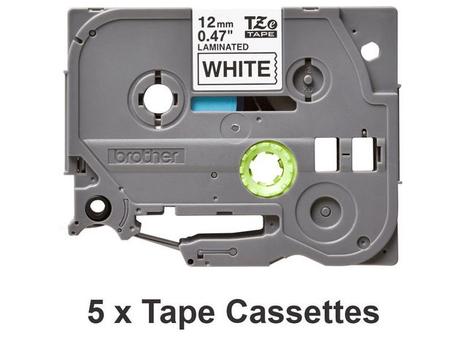 BROTHER Pack de 5 rubans TZe231 12mm Noir sur f (TZE231M5)