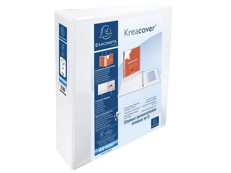 EXACOMPTA Innstikkperm EXACOMPTA A4+ 2D 50/75 hvit (51824E*10)