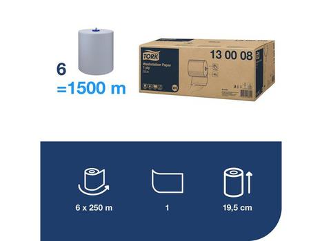 TORK Tørkerull TORK Universal 1L W6 250m Blå (130002*6)