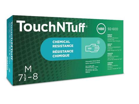TouchNTuff® Hanske TOUCHNTUFF 92-600 kjemi 7 S (100) (92-600 / 6,5-7)