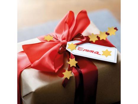 Z-Design Etikett AVERY dekor gullstjerner (2) (52800)