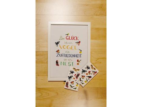 Z-Design Etikett AVERY dekor sangfugler (3) (55713*10)