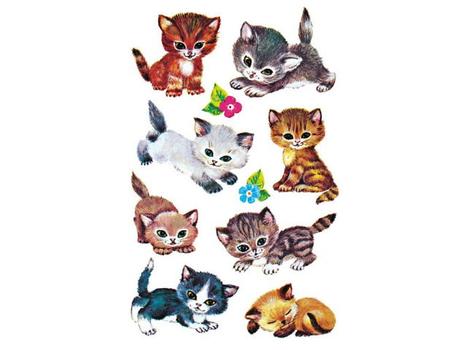 Z-Design Etikett AVERY dekor kattunger (3) (4346*10)