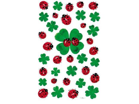 Z-Design Etikett AVERY dekor kløver marihøne (3) (4362*10)