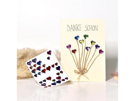 Z-Design Etikett AVERY dekor hjerter assortert (55209*10)