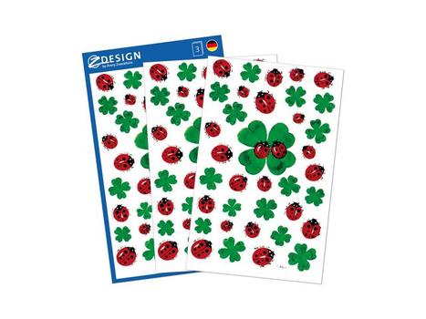 Z-Design Etikett AVERY dekor kløver marihøne (3) (4362*10)