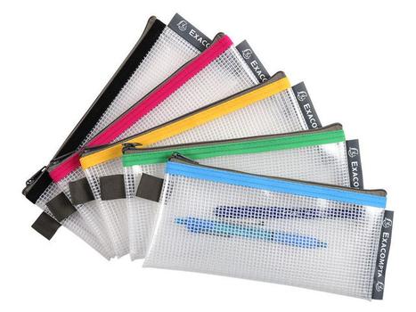 EXACOMPTA Oppbevaringslomme plast gl.lås 20x10cm (34110E*10)