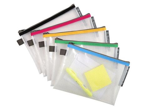 EXACOMPTA Oppbevaringslomme plast glidelås A5 ass (34140E*10)