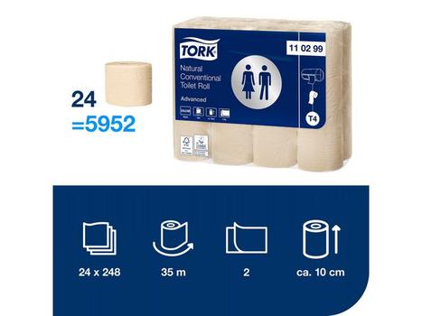 TORK 110299 Advanced toiletpapir 2-lags T4 natur 24rl (110299)
