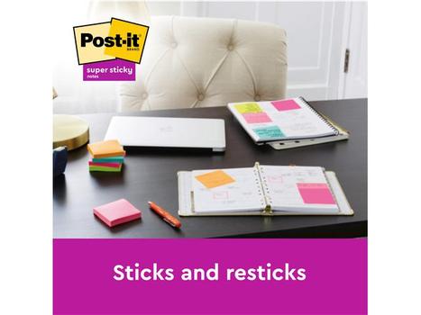 POST-IT Notatblokk POST-IT SSN48x48 Resi ass(12) (622 RSS12COL)