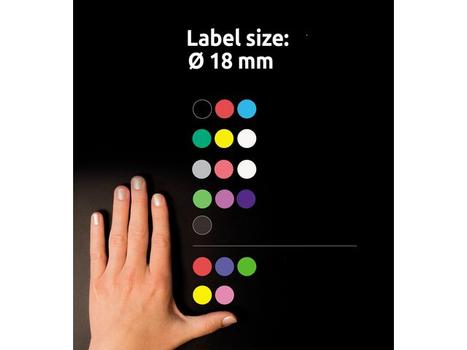 AVERY Etikett AVERY manuell ø18mm blå (96) (3005)