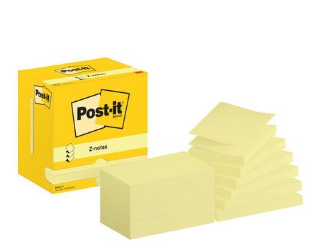 POST-IT z-notes blok 76x127mm gul 12 blk (7100290186)