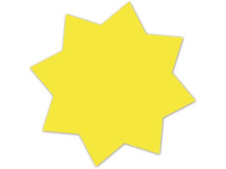 FOLIA Salgsplakat stjerner 18cm/300g n.gul 20p (FO-671-911)