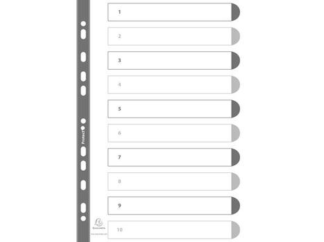 EXACOMPTA Register EXACOMPTA A4 1-10 mylar hvi/frg (1110E)