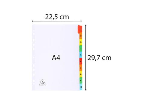 EXACOMPTA Register EXACOMPTA A4 1-10 mylar hvi/frg (1110E)