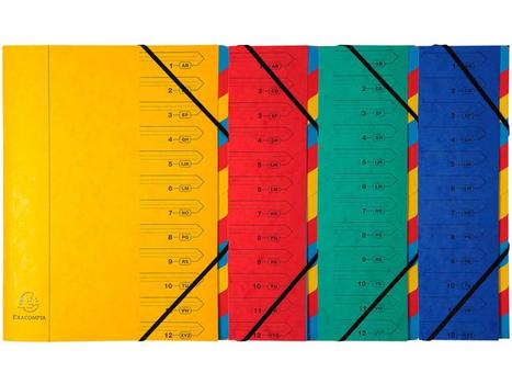 EXACOMPTA Sorteringsmappe EXACOMPTA 355g 12delt (54120E*8)