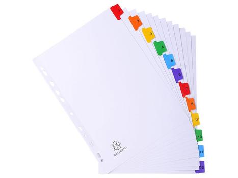 EXACOMPTA Register EXACOMPTA A4 1-12 mylar hvi/frg (1112E)