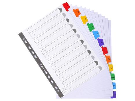 EXACOMPTA Register EXACOMPTA A4 1-12 mylar hvi/frg (1112E)