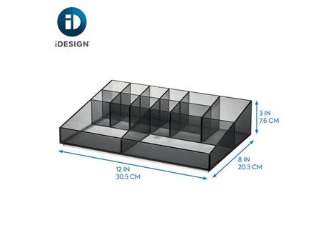 IDESIGN Oppbevaringsbrett SARAH TANNO 13rom sort (ST-40282ES)