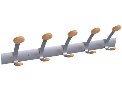 Alba Klesknagg ALBA 5 kroker 75cm tre/ metall (PMV5)
