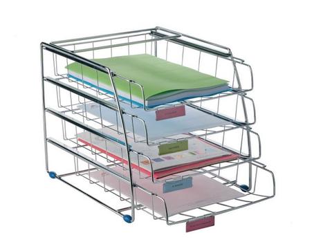 Alba Brevkurv ALBA 4 hyller mesh sølv (COR4F)