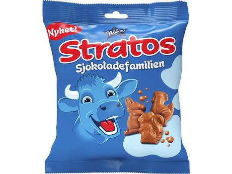 Stratos Sjokolade STRATOS Sjokoladefamilien 140g (5959055022*14)