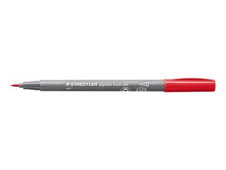 STAEDTLER Fiberpenn STAEDTLER PL 371 brush rød (371-2)