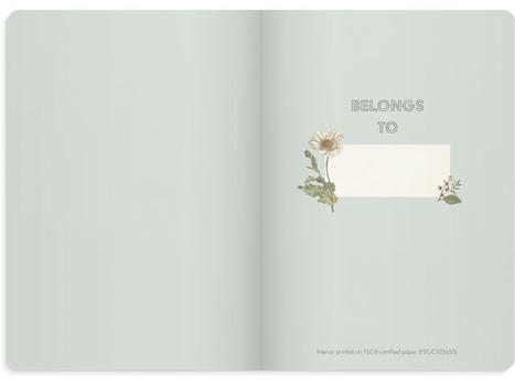 BURDE Notatbok BURDE Deluxe A5 blomst blå (92761600)