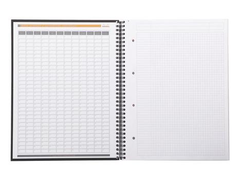 RHODIA Spiralbok RHODIA Active A4+ rutet sort (191301C*5)