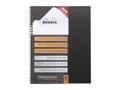 RHODIA Spiralbok RHODIA Active A4+ rutet sort (191301C*5)