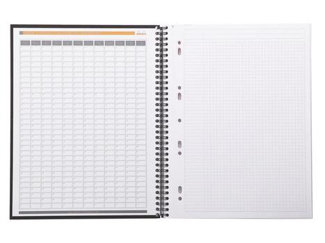 RHODIA Spiralbok RHODIA Active A4+ rutet sort (191301C*5)