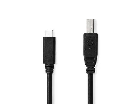 NEDIS Kabel NEDIS USB-C til USB-B 2m (CCGB60650BK20)