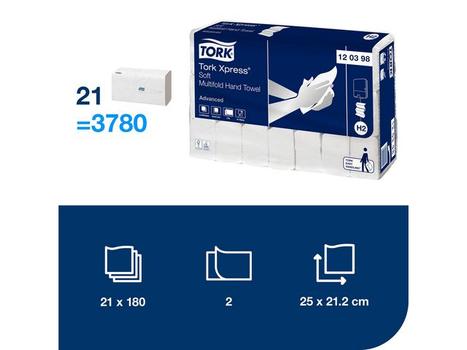 TORK Tørkeark TORK Adv Xpress 2L H2 (3780) (120398_FEL ENHET)