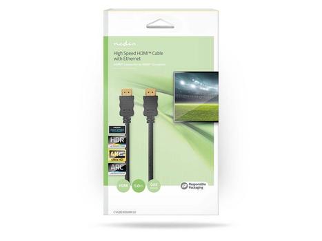 NEDIS Kabel NEDIS HDMI M/M 4K/60HZ 5m sort (CVGB34060BK50)