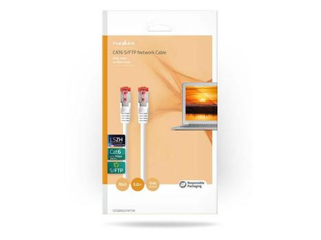 NEDIS Kabel NEDIS Nettverk CAT6 5m hvit (CCGB85221WT50)