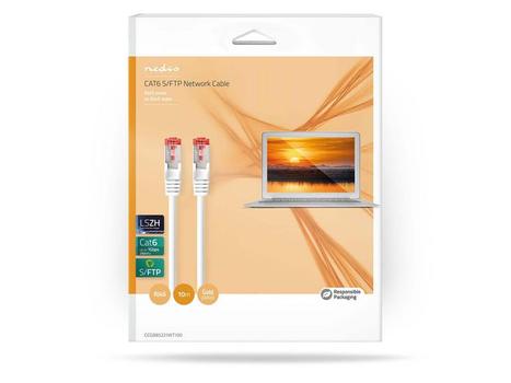 NEDIS Kabel NEDIS Nettverk CAT6 10m hvit (CCGB85221WT100)