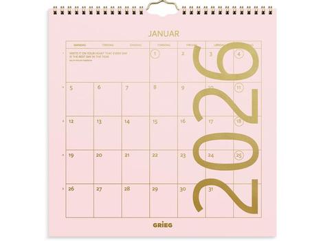 GRIEG Veggkalender GRIEG 2026 Color (98205626)