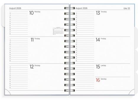 GRIEG Organizer og Notes GRIEG A5 2026 Waves (98181226)