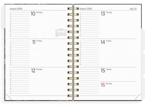 GRIEG Organizer og Notes GRIEG A5 2026 Floral (98181726)