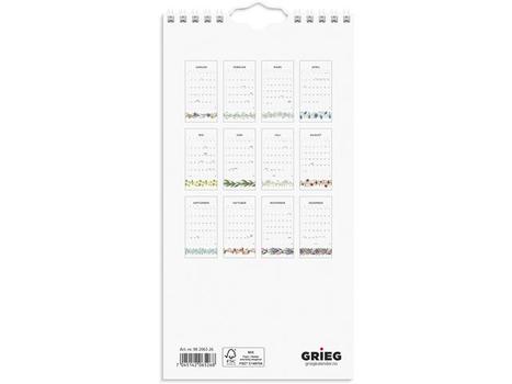 GRIEG Veggkalender GRIEG 2026 Blomster Mini (98206526)