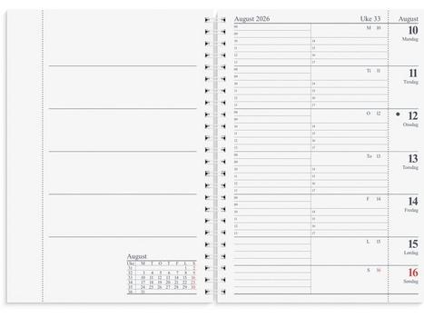 GRIEG Ukekalender GRIEG Scorpio A5 2026 refill (98111026)