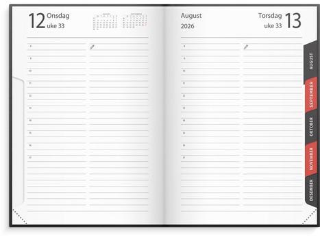 GRIEG Dagbok GRIEG Libra innbundet 2026 sort (98186426)