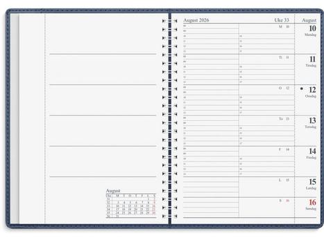 GRIEG Ukekalender GRIEG Scorpio A5 2026 blå (98111326)