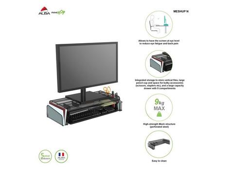 Alba Skjermholder ALBA mesh sort (MESHUP N)